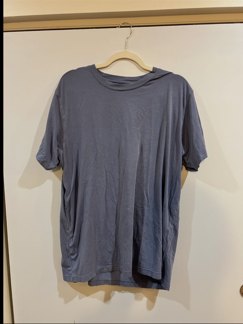 Fabletics Men's Short Sleeve Crew in Slate Blue Gray